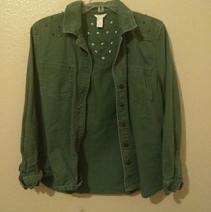 Studded green jacket